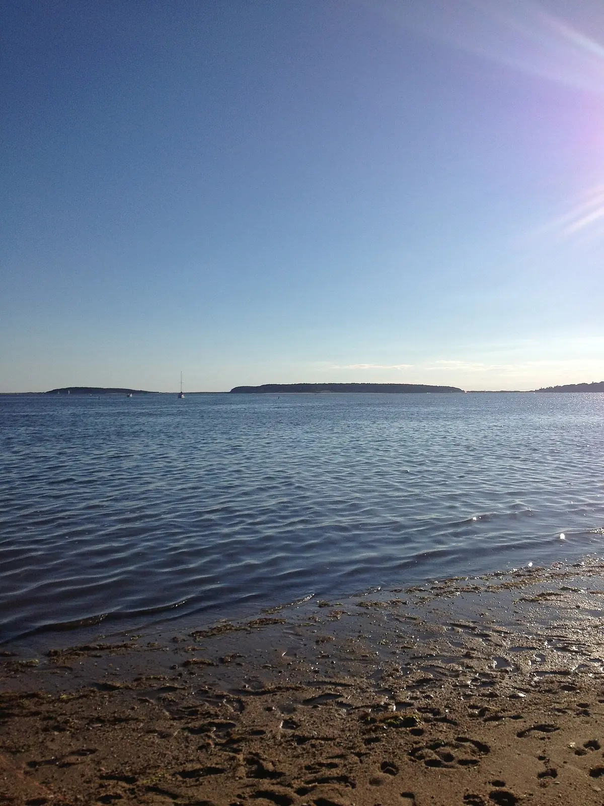 View across Wellfleet Harbor to Great Island from Mayo Beach