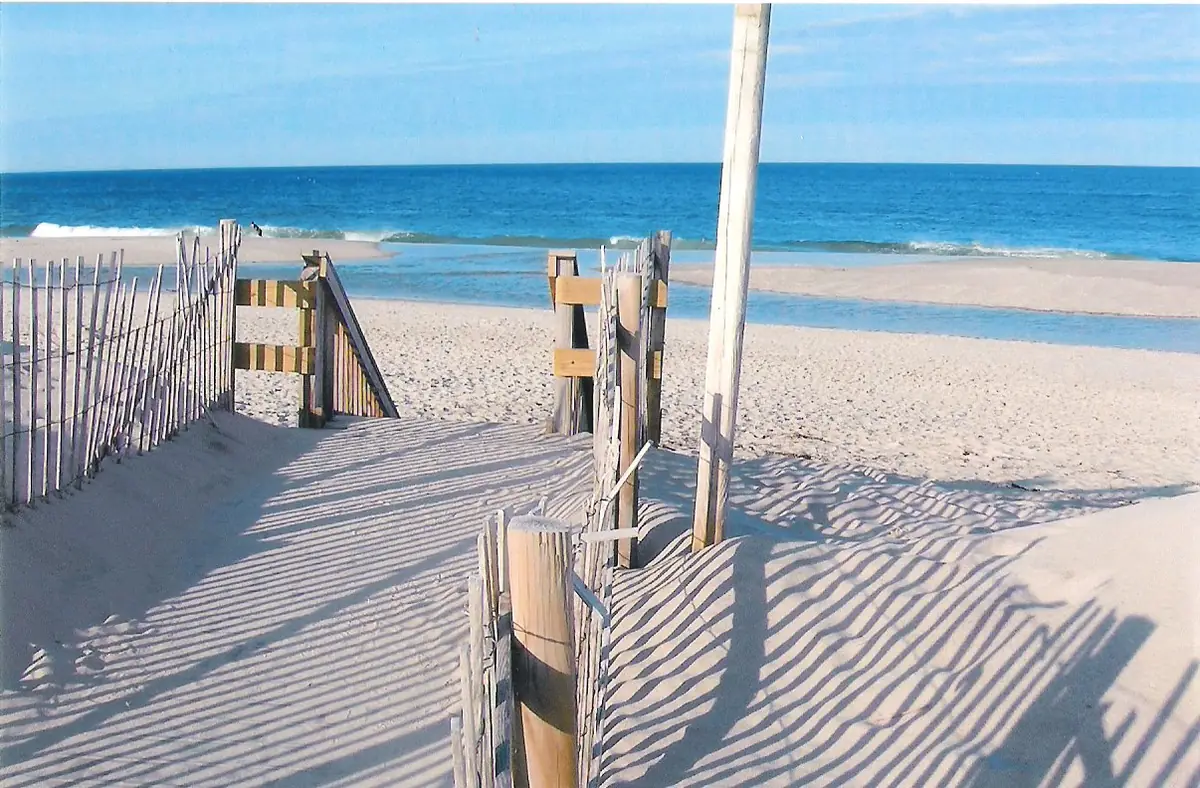 Wide sand and surf at Nauset Beach, East Orleans